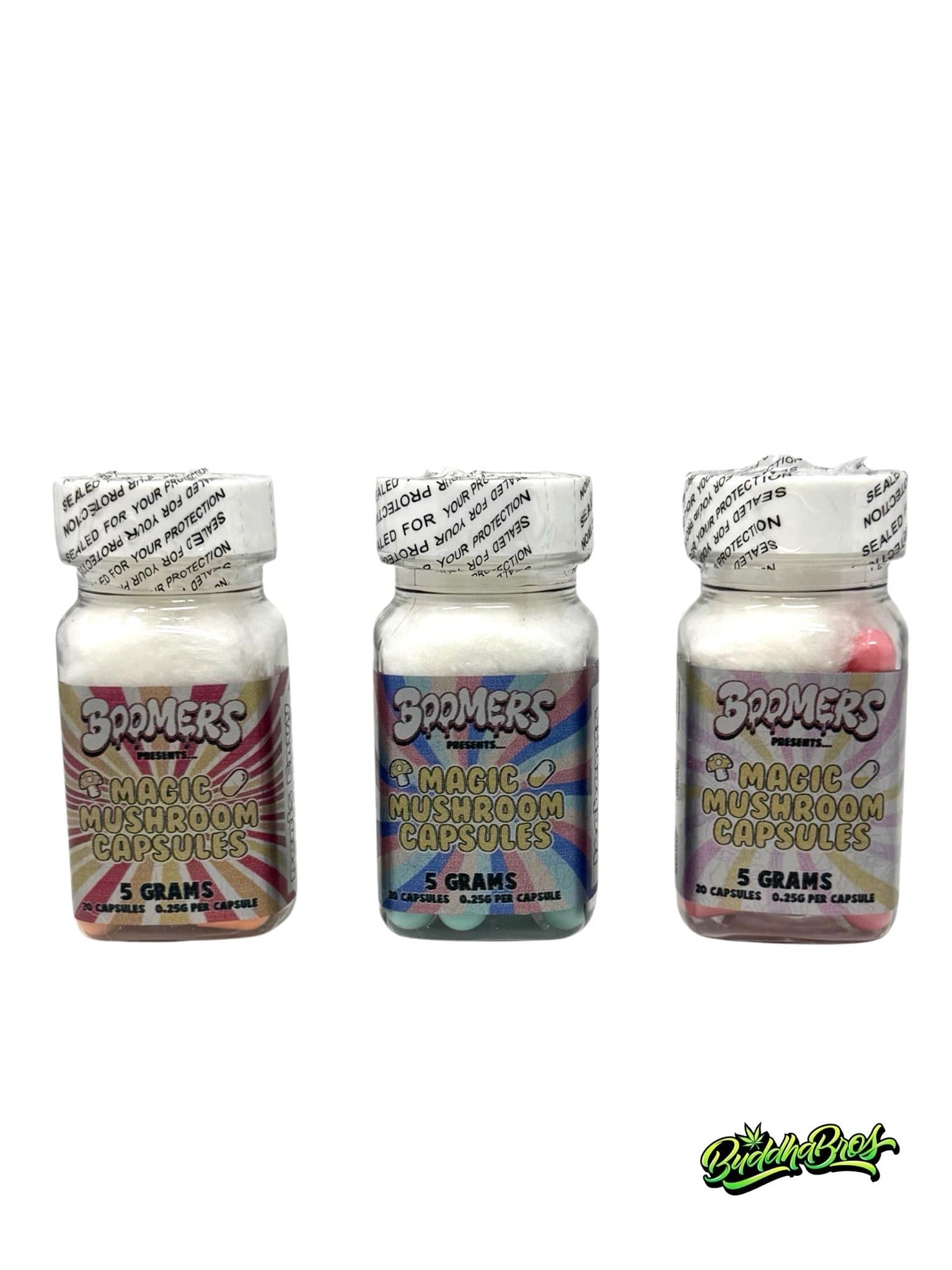 Boomers Magic Mushroom Caps – 5G Psilocybin | BuddhaBrosLA