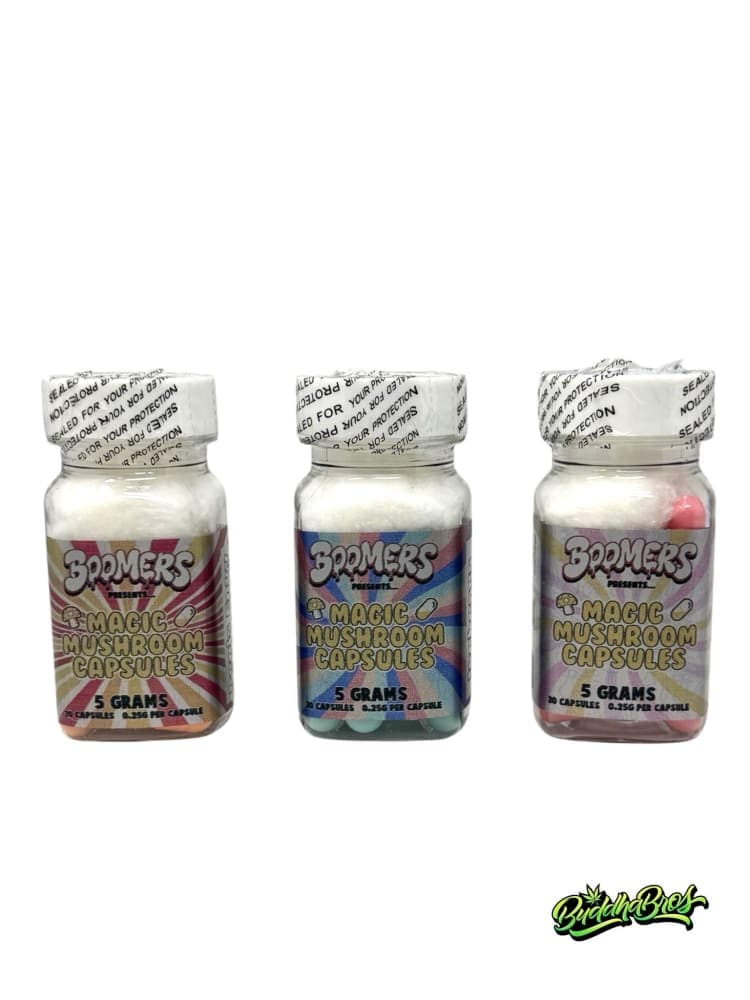 Boomers Magic Mushroom Caps – 5G Psilocybin | BuddhaBrosLA